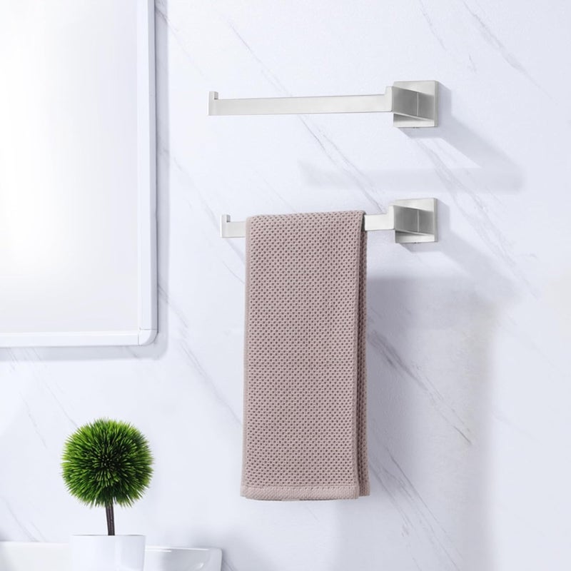 LANC Left Side Bathroom Hand Towel Holder Brushed Nickel Hand Towel Bar 10 Inche Square Towel Ring for Kitchen Bathroom Wall Mount Stainless Steel Modern Towel Racks Hanger, A8806BN-LF - Image 5